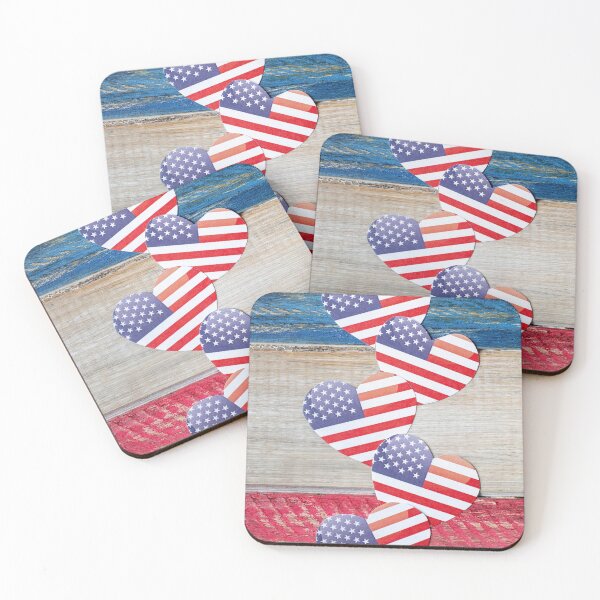 Item preview, Heart shaped USA flags designed and sold by della95.