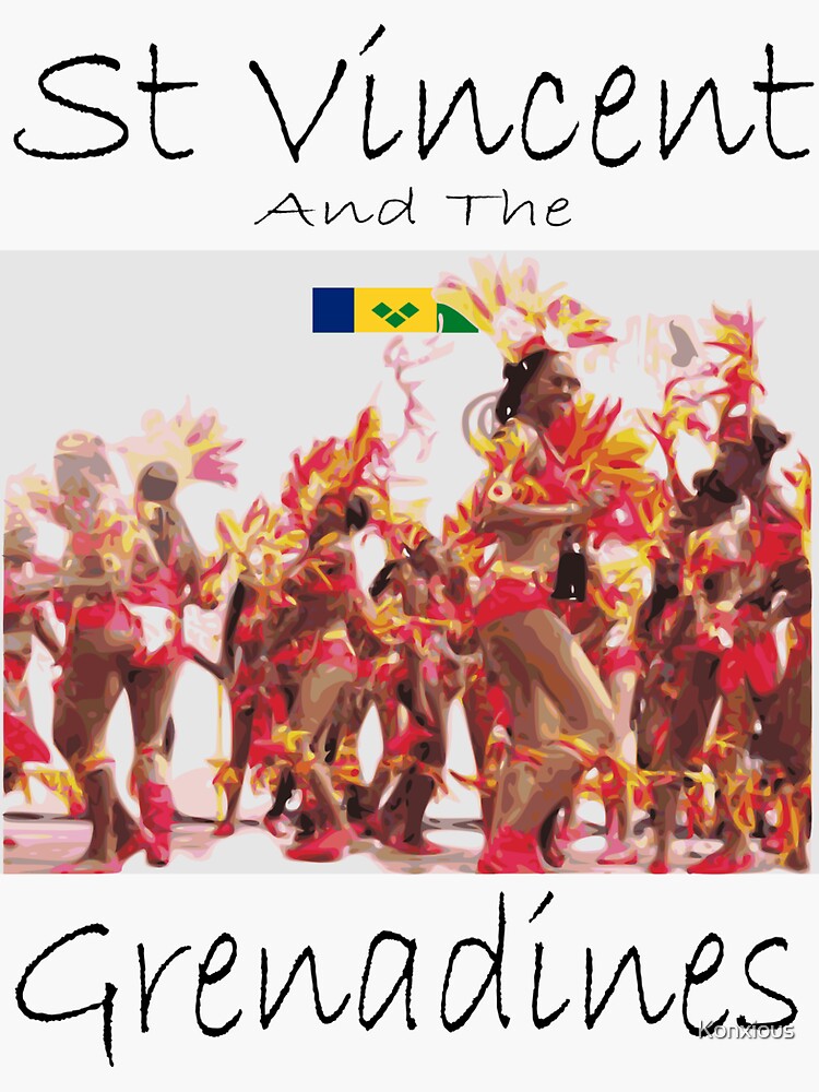 "ST VINCENT AND THE GRENADINES" Sticker for Sale by Konxious | Redbubble