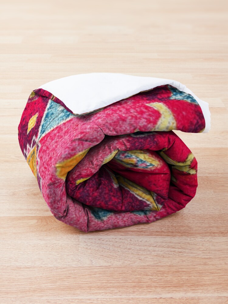 Alternate view of Pink Oriental Bohemian Traditional Moroccan Style Artwork Comforter