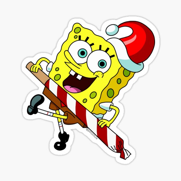 Spongebob Christmas Stickers | Redbubble