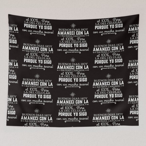 Item preview, Buenos dias. Hoy amaneci con la bateria cargada al 100%.. designed and sold by Elena's Shop.
