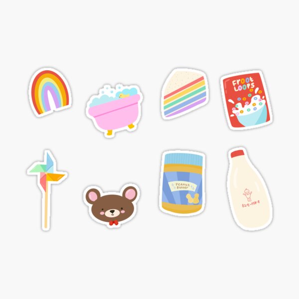 Kawaii Glitter Stickers korean stationery Sticker Aesthetic