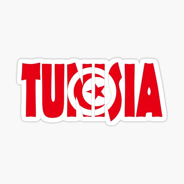 TUNISIE Tunisienne Drapeau TUNISIE 5cm Autocollants - Stickers x4