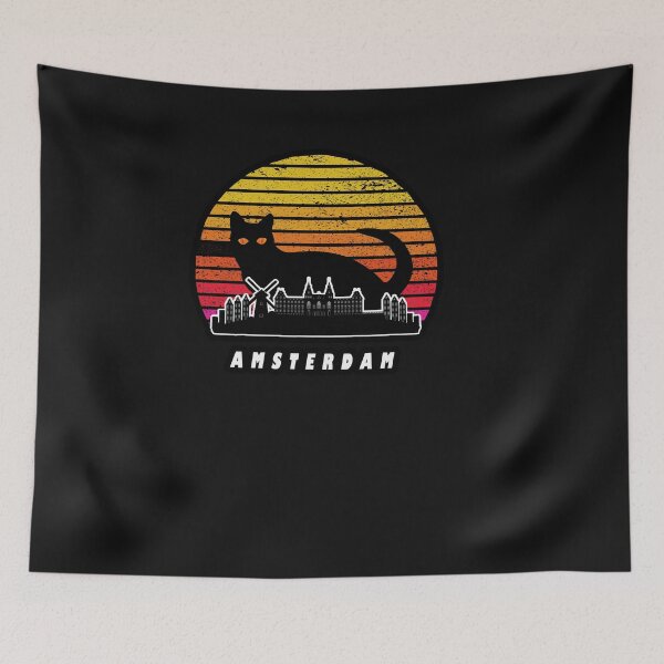 Item preview, Amsterdam skyline Cat designed and sold by Snootstore.