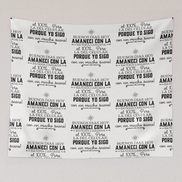 Item preview, Buenos dias. Hoy amaneci con la bateria cargada al 100%.. designed and sold by Elena's Shop.
