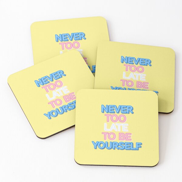 Item preview, Trans Pride Flag Affirmation Never Too Late To Be Yourself designed and sold by Day10Machine.