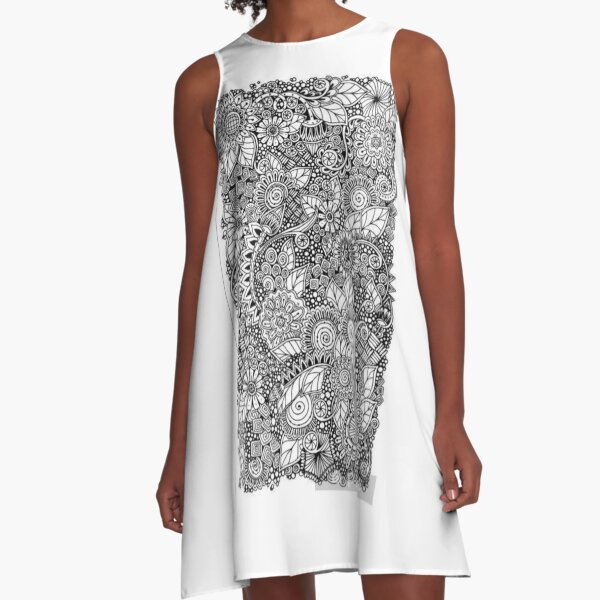Ornamentation, Floreal A-Line Dress