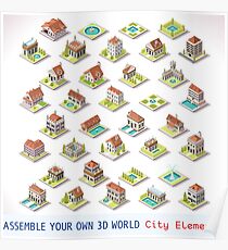 Game-Set-03-Building-Isometric Poster
