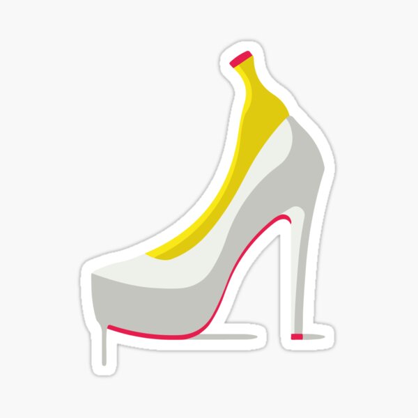 Banane à talon haut fondant Sticker