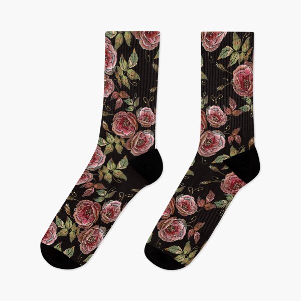 Item preview, Embroidery wild roses seamless pattern designed and sold by matrioshka.
