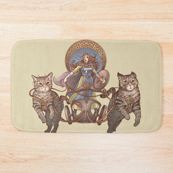 Item preview, Freya Driving Her Cat Chariot designed and sold by Danielle Zemba.