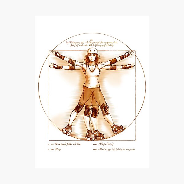 Item preview, Vitruvian Skater on white only designed and sold by Danielle Zemba.