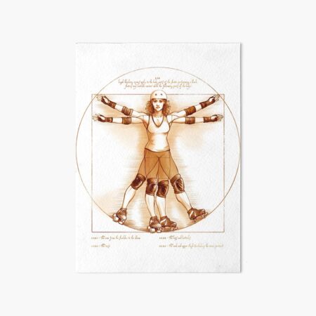 Item preview, Vitruvian Skater on white only designed and sold by Danielle Zemba.