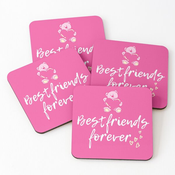 Item preview, Pink teddy bear best friends forever message  designed and sold by happyshopg.