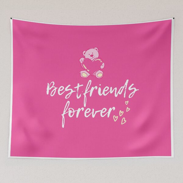 Item preview, Pink teddy bear best friends forever message  designed and sold by happyshopg.