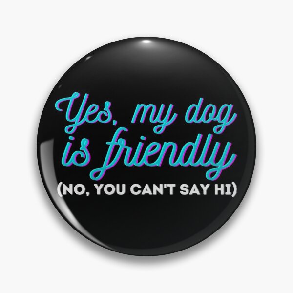 Item preview, "Yes, my dog is friendly. No, you can't say hi" T-Shirt designed and sold by DoggoneTees.