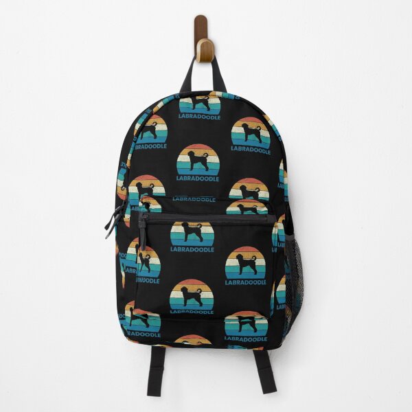 Item preview, Vintage Labradoodle Dog Striped Sunset designed and sold by EstelleStar.