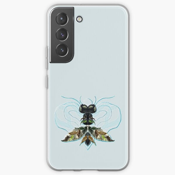 Cute alien insect - on light blue Samsung Galaxy Soft Case