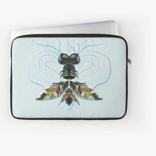 Cute alien insect - on light blue Laptop Sleeve