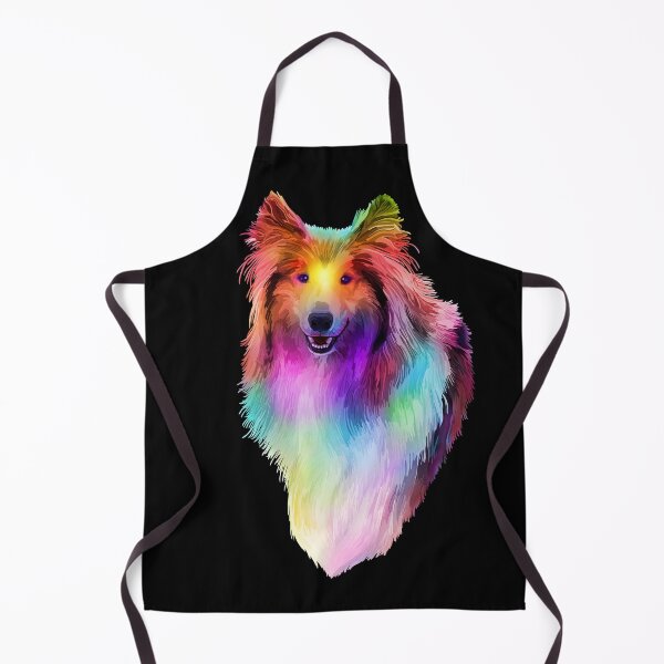 Item preview, Rainbow Psychedelic Rough Coated Collie Dog Portrait  designed and sold by Deborah Camp.