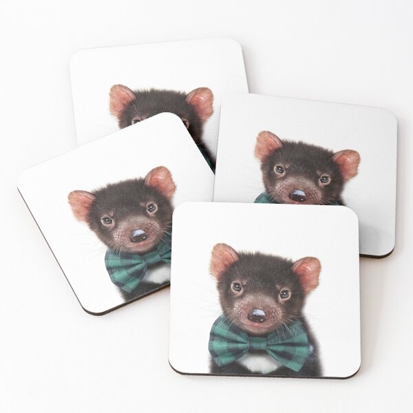 Item preview, Baby Tasmanian Devil With Bow Tie, Baby Animals Art Print by Synplus designed and sold by synplus.