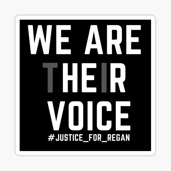 Item preview, Justice for Regan Russell protest We are her voice animal rights designed and sold by BrokeHustler.