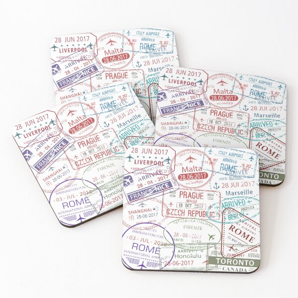 Item preview, Travel Immigration Stamps designed and sold by SunnyDesignsCo.