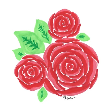 Artwork thumbnail, Abstract Red Roses by PineappleMorgan
