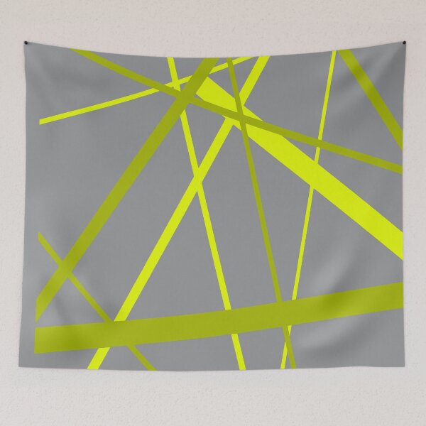 Item preview, Chaotic Yellow Lines Stripe Pattern Retro Style designed and sold by taiche.
