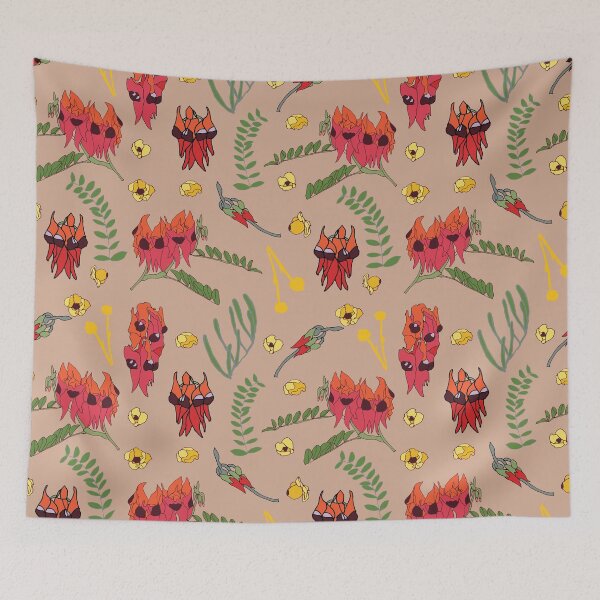 Item preview, Sturt Desert Pea Wildflower Pattern designed and sold by Honey Myrtle Studio.