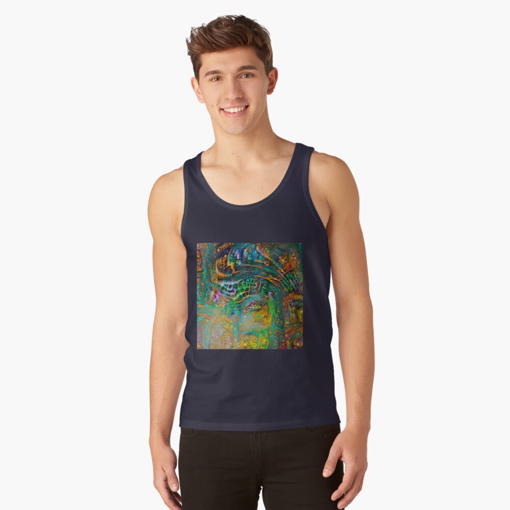 Deepdream floral fractalize space abstraction Tank Top