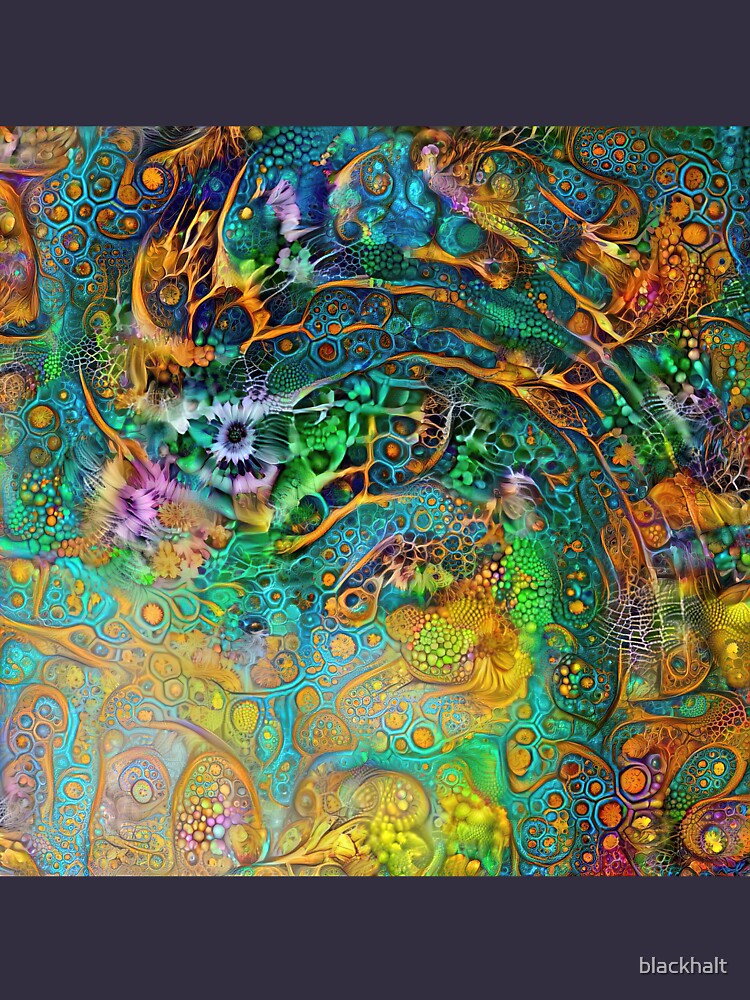 Deepdream floral fractalize space abstraction by blackhalt