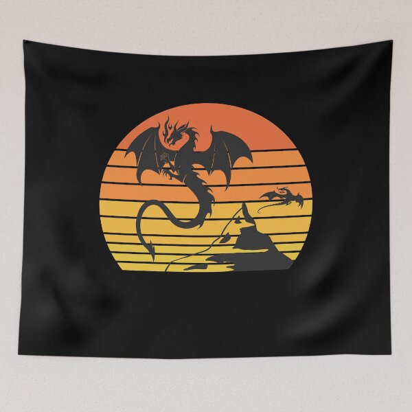 Item preview, Vintage Dragons Retro Sunset Graphic designed and sold by wdyoungblood.