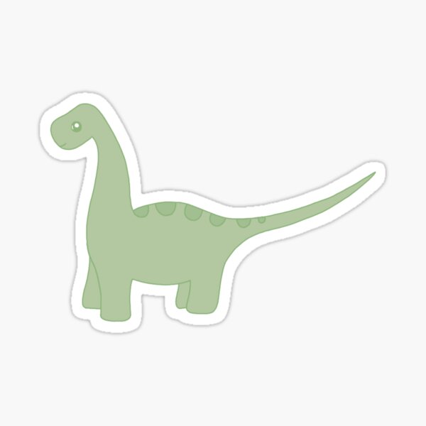 2 x 10cm Cute Green Dinosaur Vinyl Stickers - Dino Kids Sticker Laptop  #18555