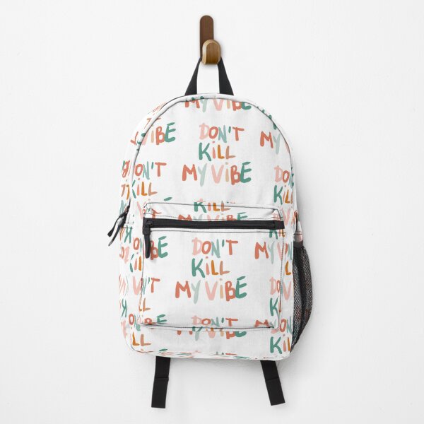 Item preview, DON'T KILL MY VIBE Lettering in Terracotta and Green designed and sold by Marina Oliveira Studio.