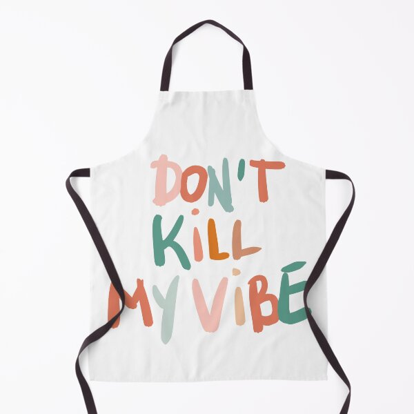 Item preview, DON'T KILL MY VIBE Lettering in Terracotta and Green designed and sold by Marina Oliveira Studio.