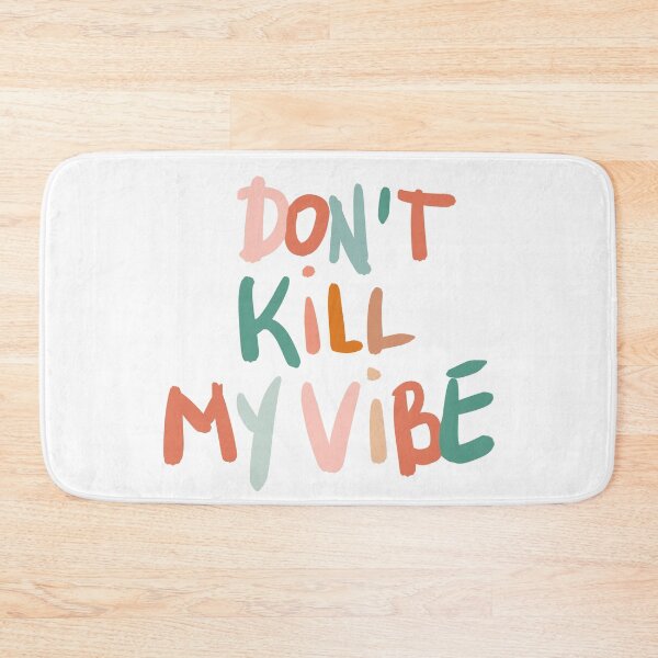 Item preview, DON'T KILL MY VIBE Lettering in Terracotta and Green designed and sold by Marina Oliveira Studio.