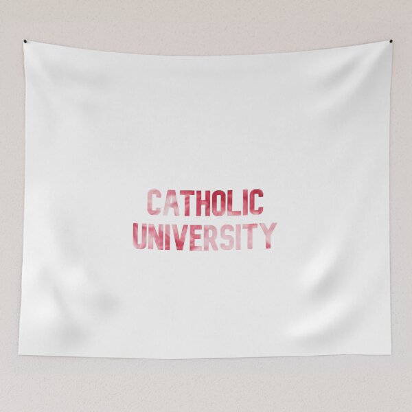 Item preview, Red w/ White Outline Trippy Catholic University of America Design designed and sold by kerryperegrine.