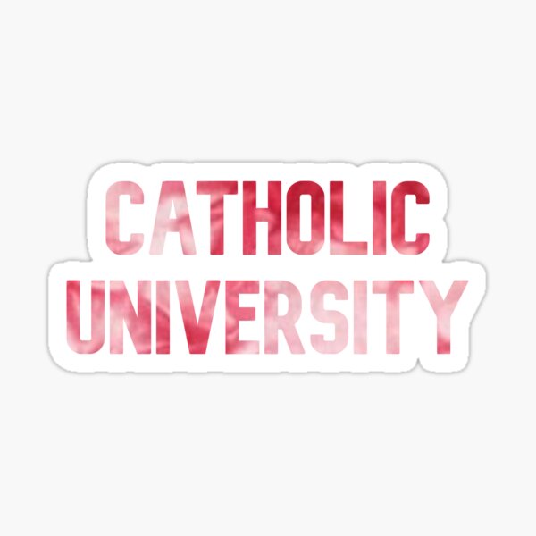 Item preview, Red w/ White Outline Trippy Catholic University of America Design designed and sold by kerryperegrine.