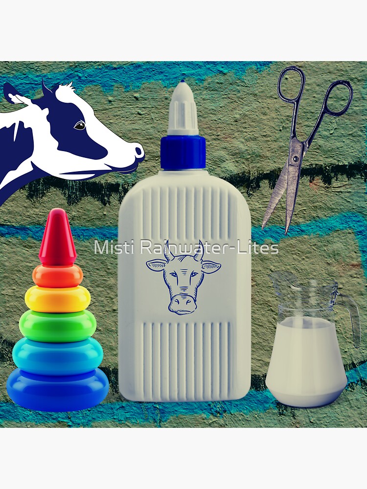 "Cow Glue Collage" Sticker for Sale by mistivelvet Redbubble