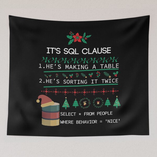 Item preview, SQL Clause Christmas, beautiful gift for developer, programmer designed and sold by yusufdehbi.