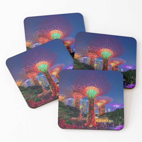 Item preview, Light show at the Supertree Grove in Singapore Gardens by the Bay at sunset designed and sold by SvetlanaSF.