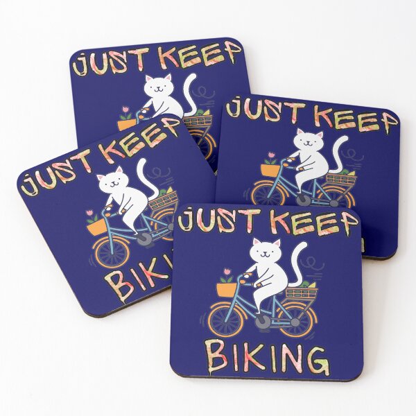 Item preview, Just Keep Biking - Cute Kitty designed and sold by StephenMollie.