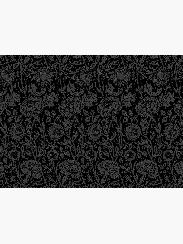 William Morris Carnations | Black and Grey Floral Pattern | Flower Patterns | Vintage Patterns | Classic Patterns | by EclecticAtHeART