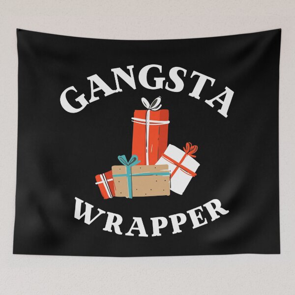 Item preview, Gangsta Wrapper, Funny Christmas holiday pun designed and sold by ArtfulTat.