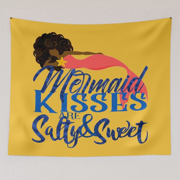 Item preview, Mermaid Kisses Are Salty and Sweet - Dark Skin designed and sold by Sheila Pressley.
