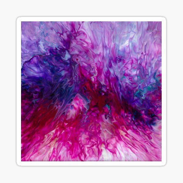 Acrylic Pour Painting Sticker