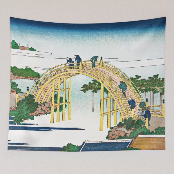 Item preview, The Arched Bridge at Kameido Tenjin Shrine by Katsushika Hokusai designed and sold by Takeda-art.