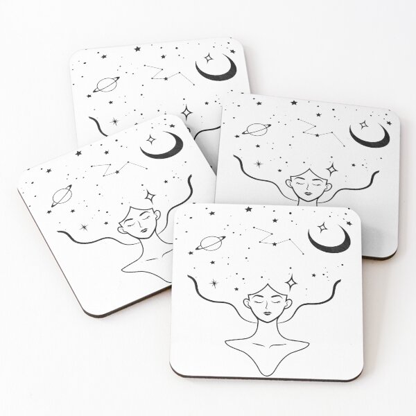 Item preview, line art drawing cosmic girl  designed and sold by synthesizer.