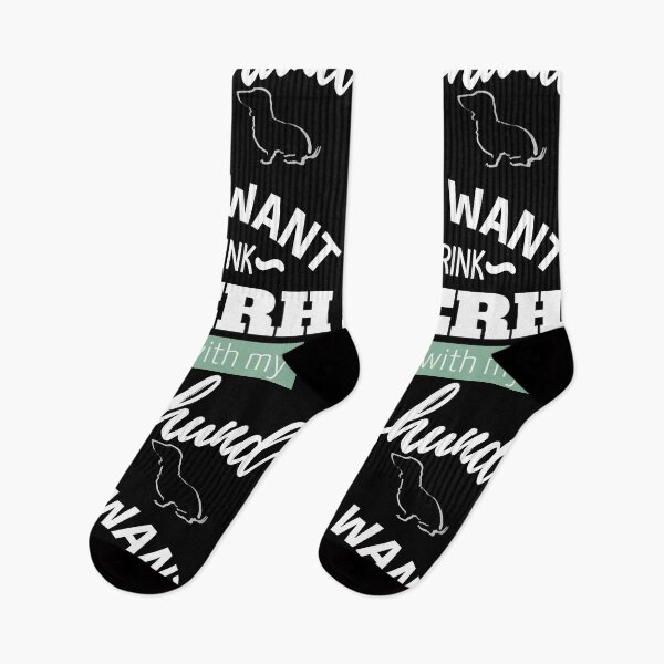 Item preview, I just want to drink Pu'Erh and play with my Dachshund | black designed and sold by TheDachshund.